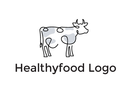 pen drawn cow icon