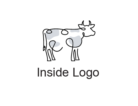 pen drawn cow icon