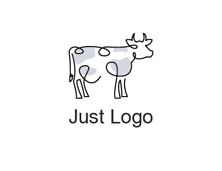 pen drawn cow icon