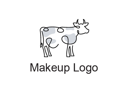 pen drawn cow icon
