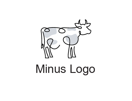 pen drawn cow icon