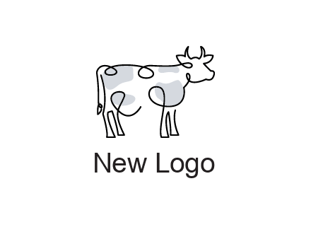 pen drawn cow icon