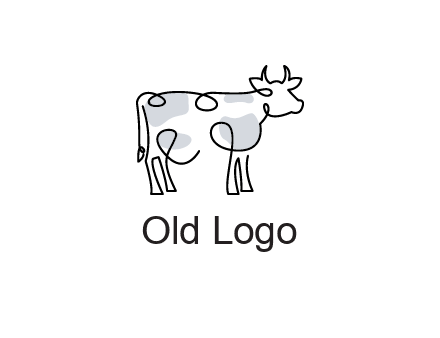 pen drawn cow icon