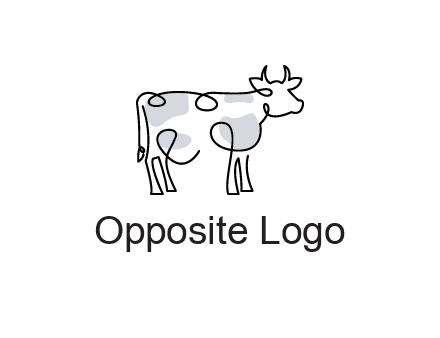 pen drawn cow icon