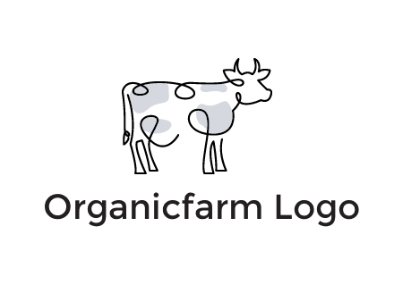 pen drawn cow icon