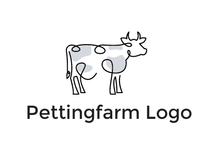 pen drawn cow icon