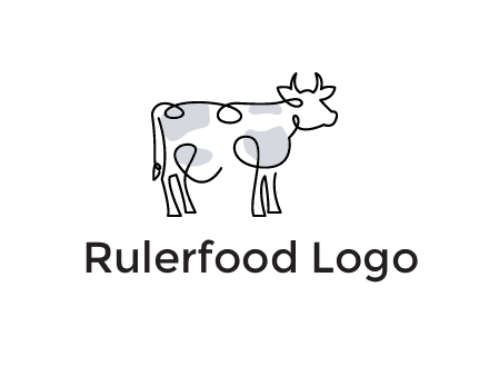pen drawn cow icon
