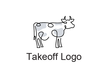pen drawn cow icon