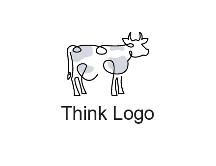 pen drawn cow icon