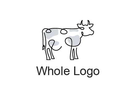 pen drawn cow icon