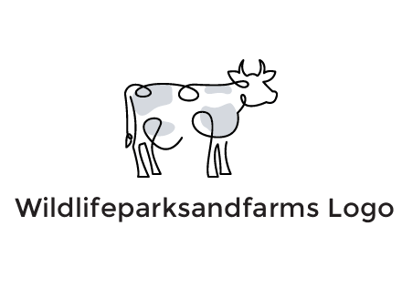pen drawn cow icon