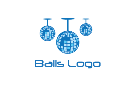 three disco balls logo