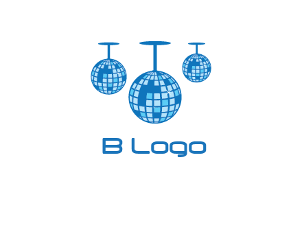 three disco balls logo