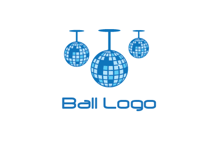 three disco balls logo