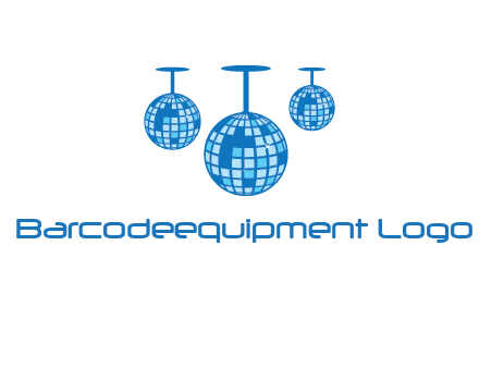 three disco balls logo