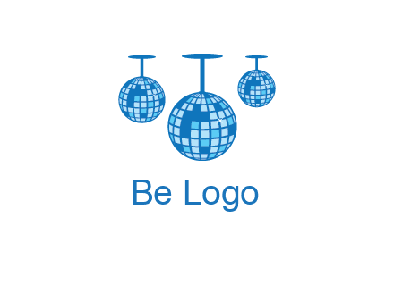 three disco balls logo