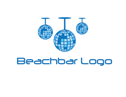 three disco balls logo