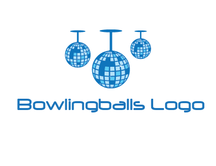 three disco balls logo