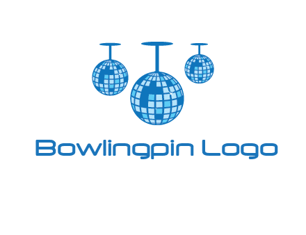 three disco balls logo
