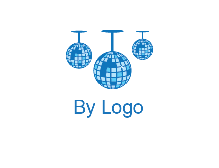 three disco balls logo