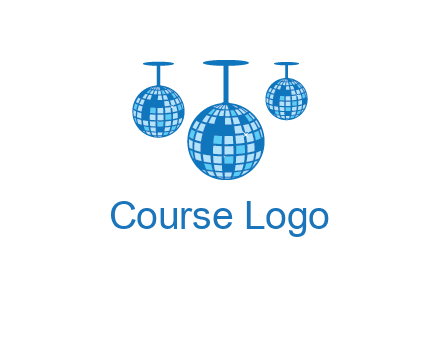 three disco balls logo