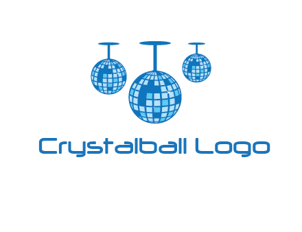 three disco balls logo