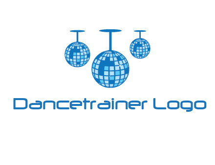 three disco balls logo