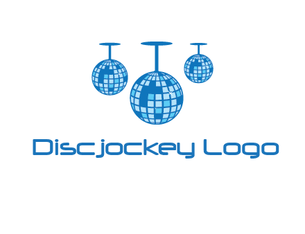 three disco balls logo