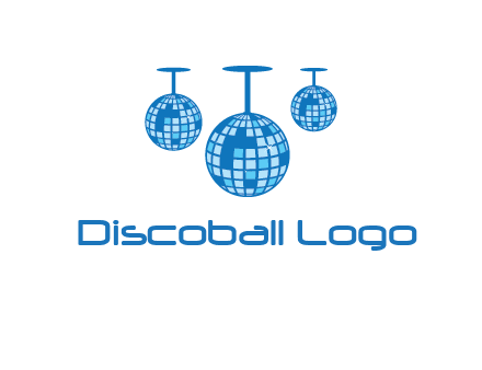 three disco balls logo