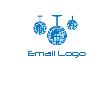 three disco balls logo