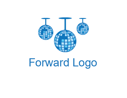 three disco balls logo