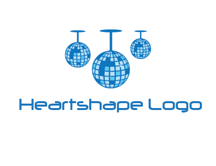 three disco balls logo