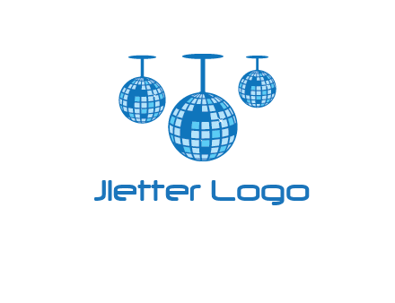 three disco balls logo