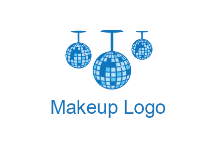 three disco balls logo
