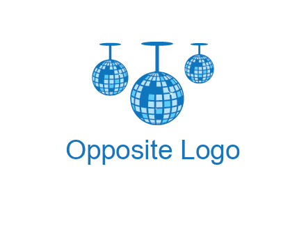 three disco balls logo
