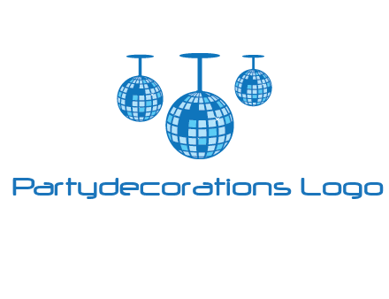 three disco balls logo