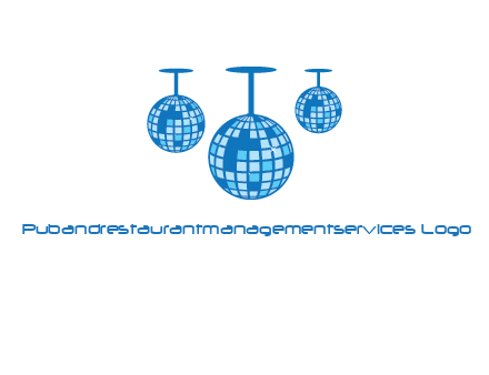 three disco balls logo