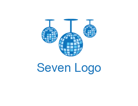three disco balls logo
