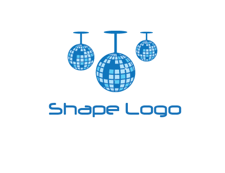 three disco balls logo