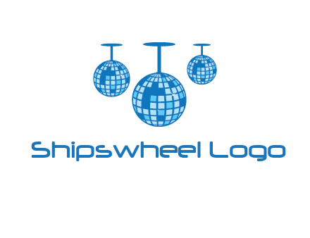 three disco balls logo