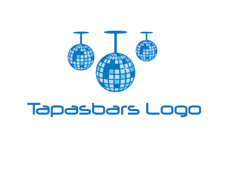 three disco balls logo