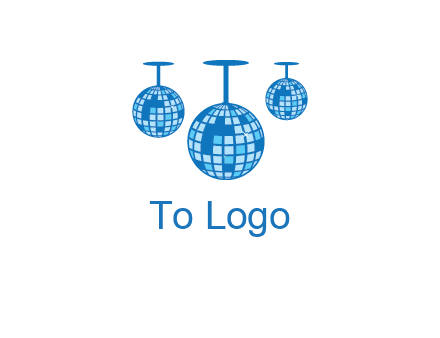three disco balls logo