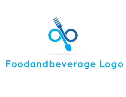 fork and spoon forming infinity sign or specs