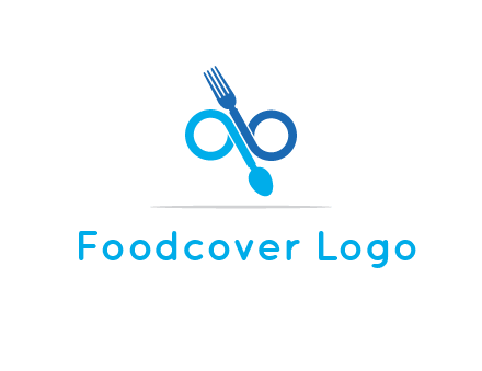 fork and spoon forming infinity sign or specs