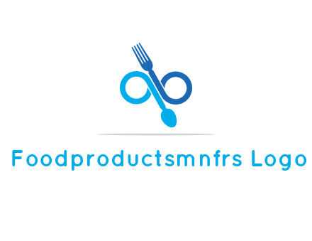 fork and spoon forming infinity sign or specs