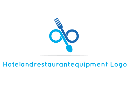 fork and spoon forming infinity sign or specs