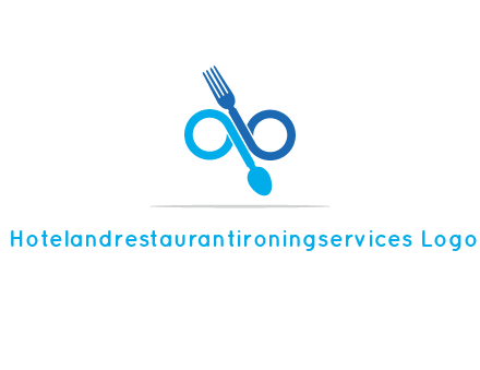 fork and spoon forming infinity sign or specs
