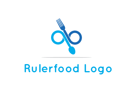fork and spoon forming infinity sign or specs