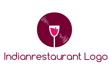 wine glass inside the disk logo