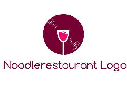 wine glass inside the disk logo